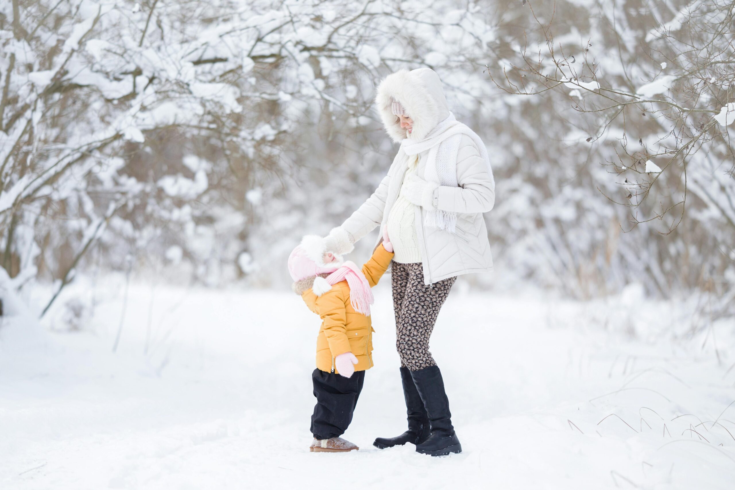 photo grossesse extérieur hiver